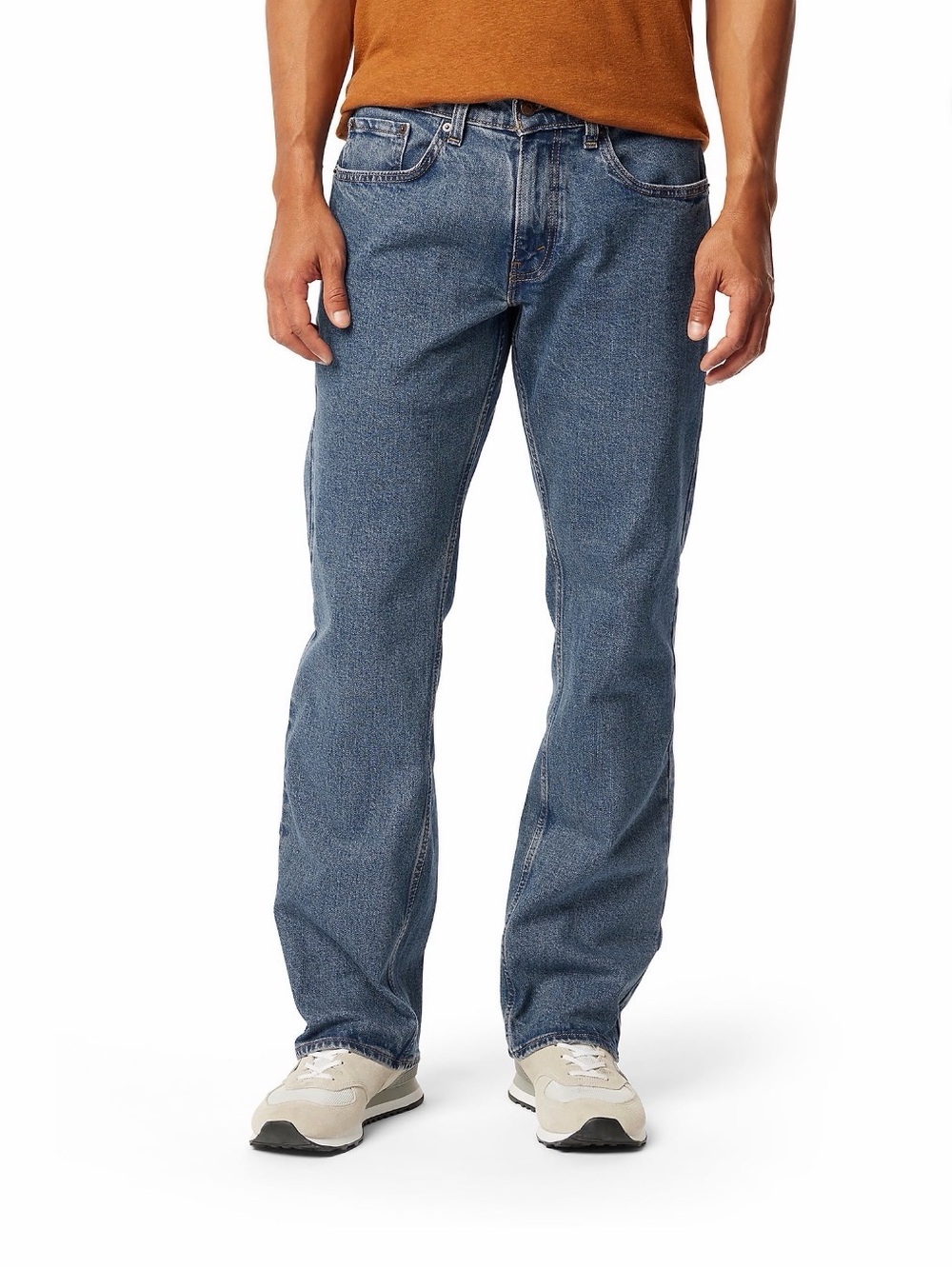 Signature by Levi Strauss Men’s Relaxed Jeans in Blue Wash W34/L30